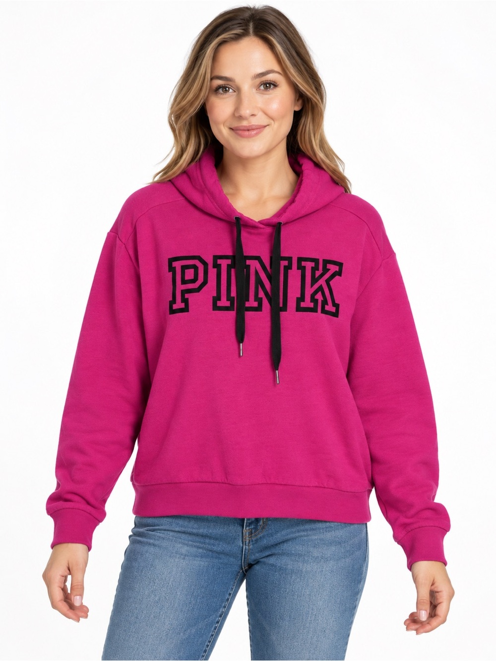 PINK by Victoria’s Secret Women’s Pink Cowl Neck Sweatshirt Size XS